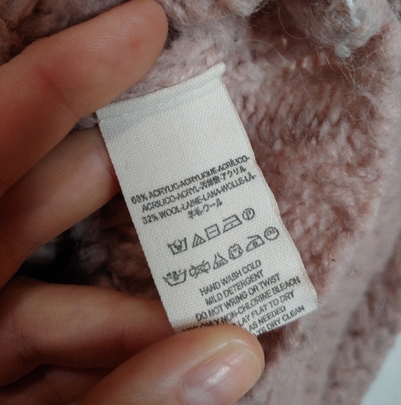 Free People Crashing Waves Pullover Sweater Blush Rose Pink Open Knit Wool M - Picture 8 of 10